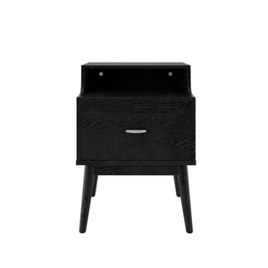 Starla Wooden Nightstand - Black