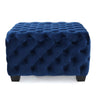 Modern Glam Ottoman With Upholstery And Button Tufted Design