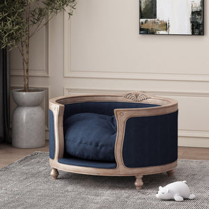 Upholstered Pet Bed, Fabric Dog Bed