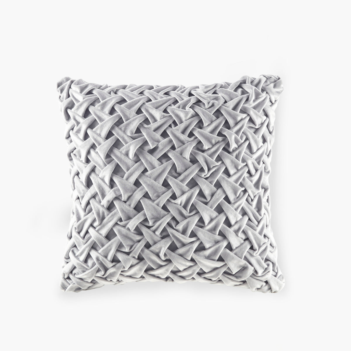 Ruched Velvet Feather Pillow