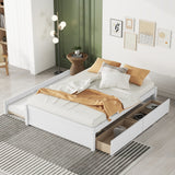 The Solid Pinewood Bed with Dual Drawers and Side Trundle – An Ingenious Marriage of Elegance and Utility
