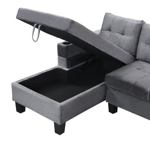 Modern Sectional Sofa Set with L Shape Chaise Lounge