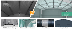 Upgraded 13x20FT Outdoor Storage Shed