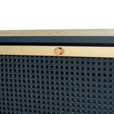 Modern Rattan 3 Door Shoe Rack Cabinet For Entryway