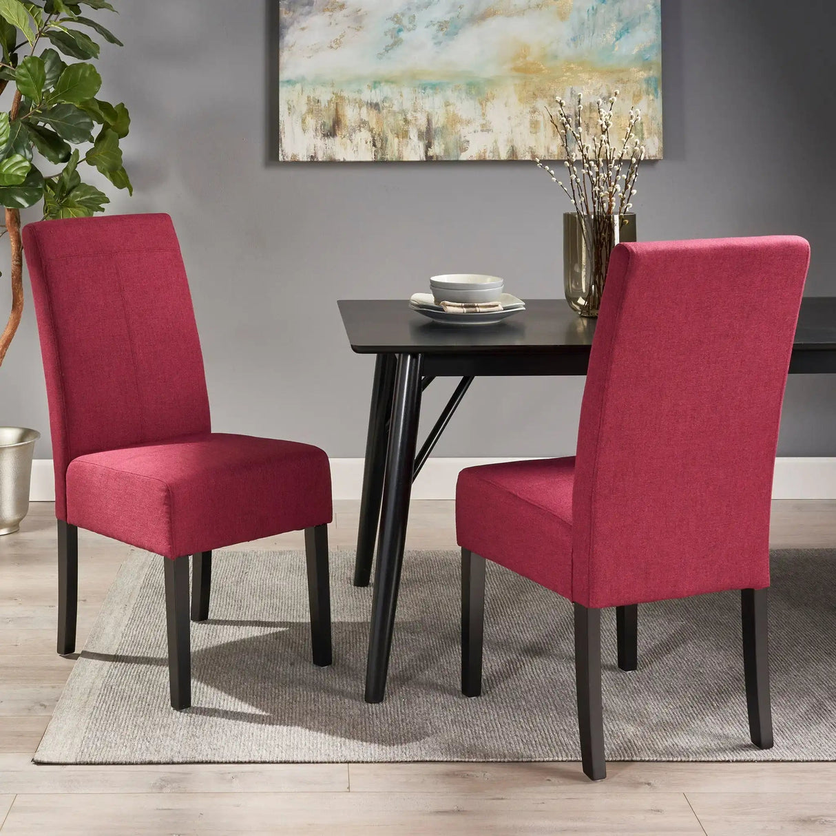 Pertica - Dining Upholstered Armless Chairs (Set of 2)