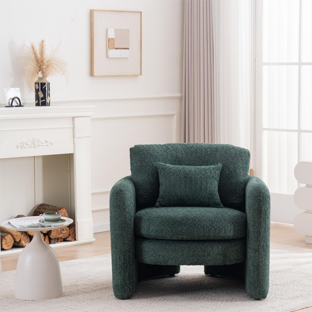 Rosewick Rounded Corner Cozy Modern Accent Chair