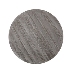 Coffee Table With Wood Patterned Tabletop And Iron Frame - Gray