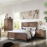 Andria Reclaimed Oak Finish Queen Bed