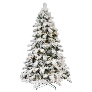 5ft Flocked Scarecrow-Shaped Christmas Tree with 200 Warm Lights
