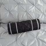 7 Piece Tufted Comforter Set Grey King