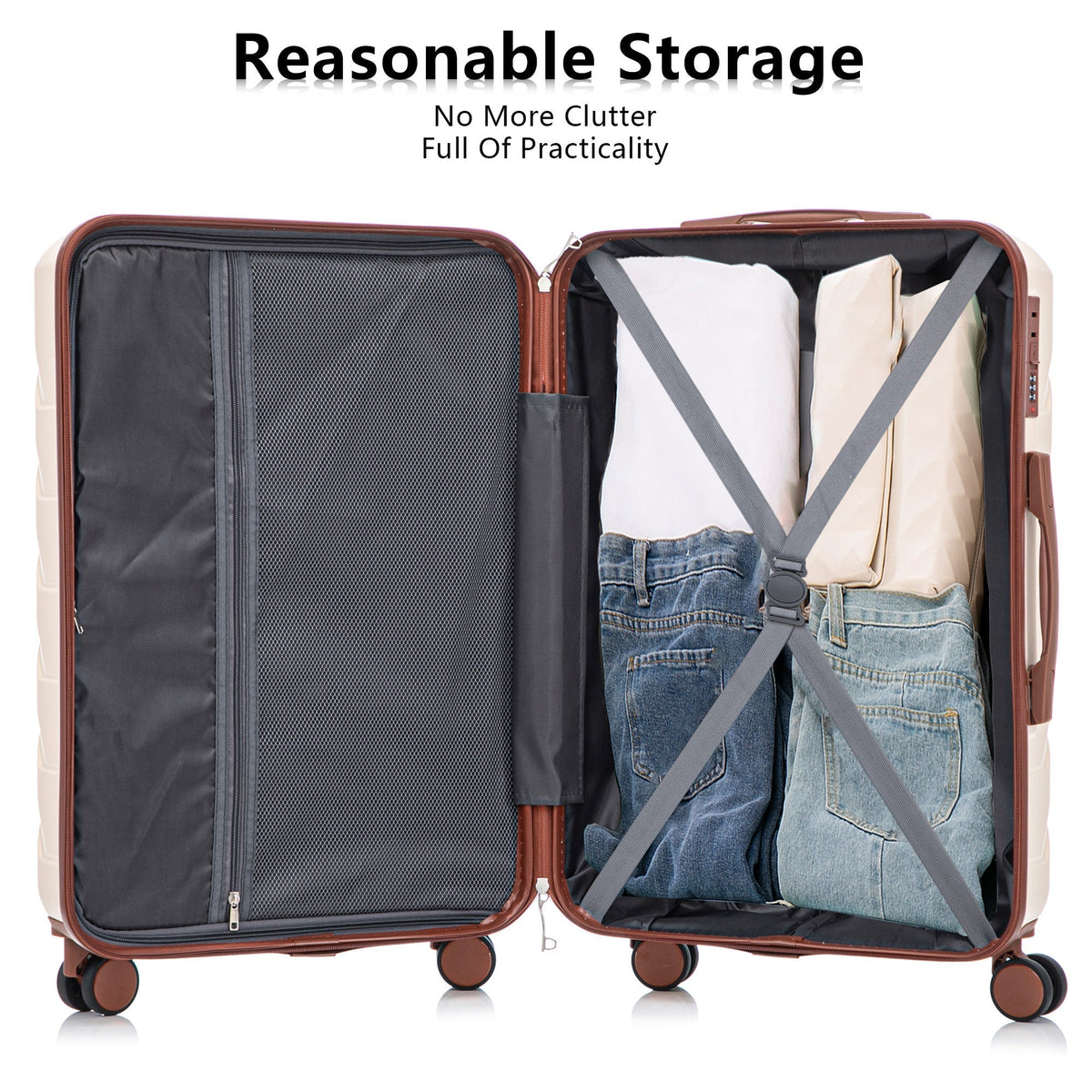 3-Piece ABS Spinner Wheel Luggage Set