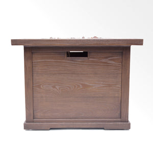 Outdoor Patio Square Gas Burning Mgo Fire Pit, Tank Inside, 40000 Btu