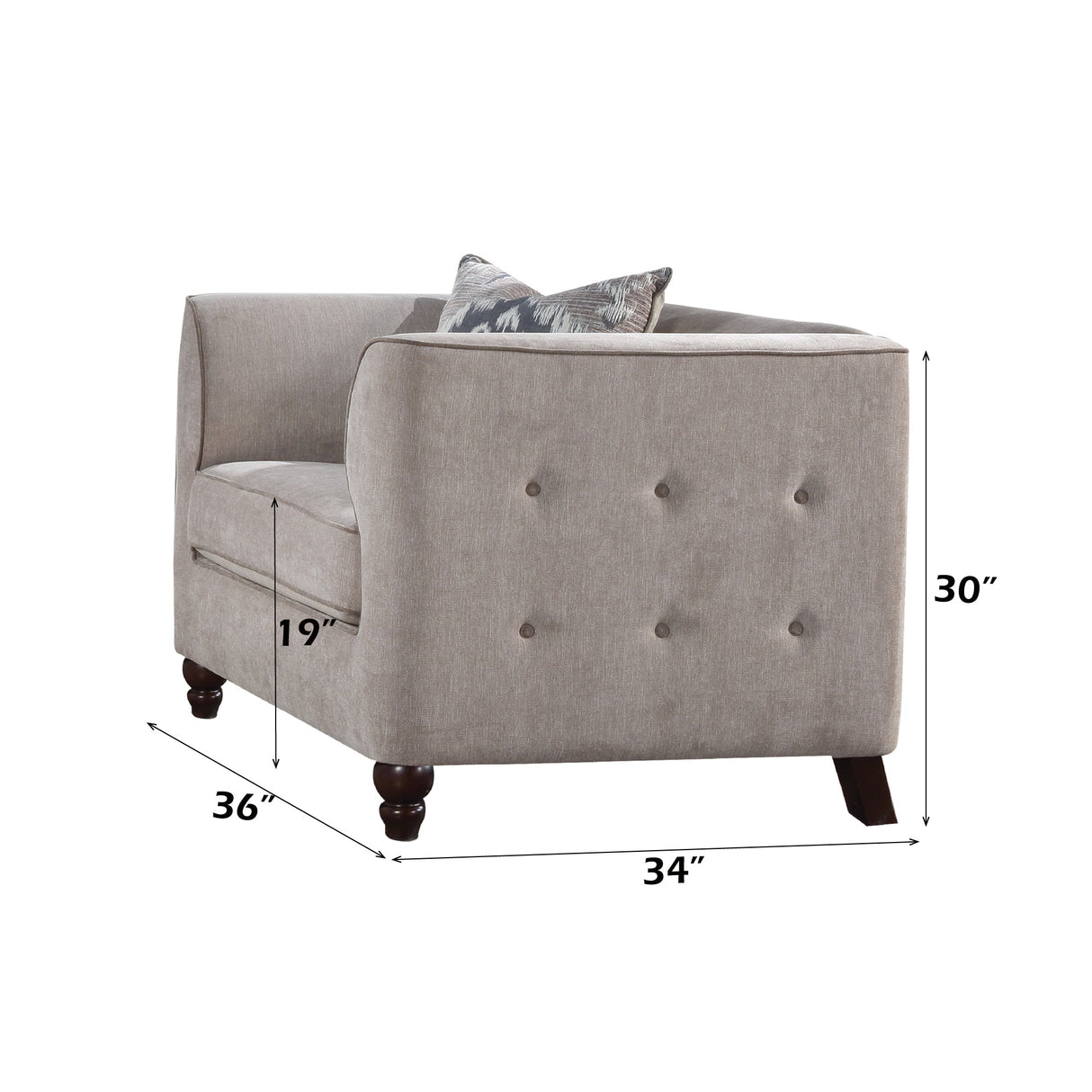 Cyndi Tan Velvet Accent Chair