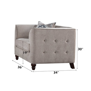 Cyndi Tan Velvet Accent Chair