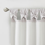 Twist Tab Lined Window Curtain Panel Silver 50x108"