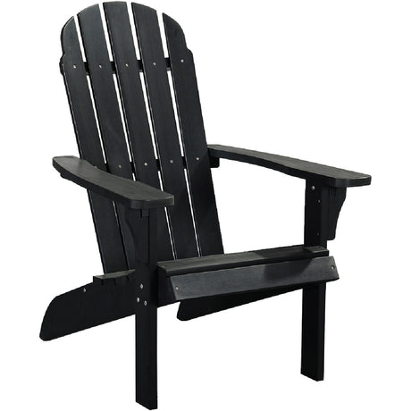 27" Black Heavy Duty Plastic Adirondack Chair