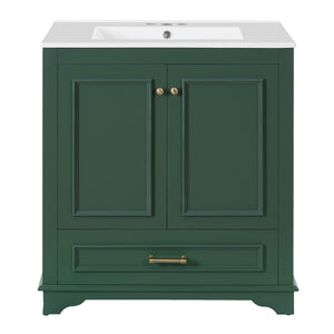Bathroom Vanity With Sink, Cabinet & 2 Soft Closing Doors & Adjustable Shelf
