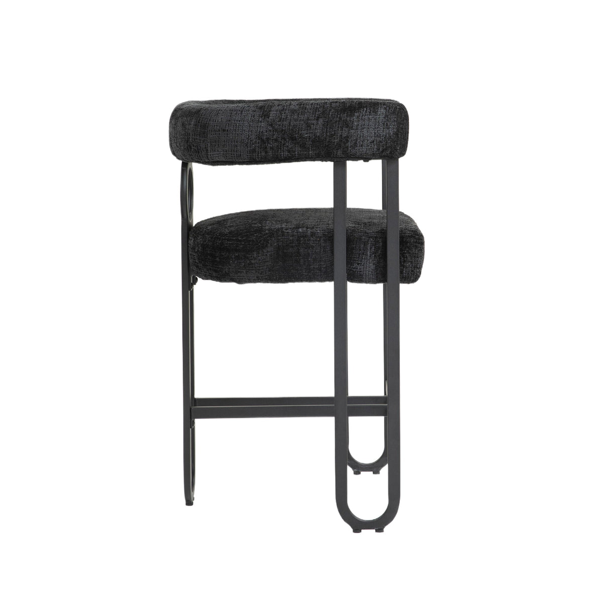 Household bar stools set of 2, modern upholstered with back