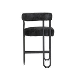 Household bar stools set of 2, modern upholstered with back