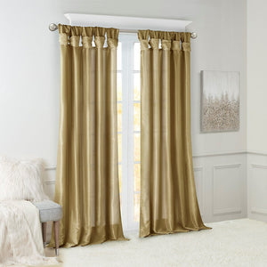 Twist Tab Lined Window Curtain Panel Bronze 50x84'