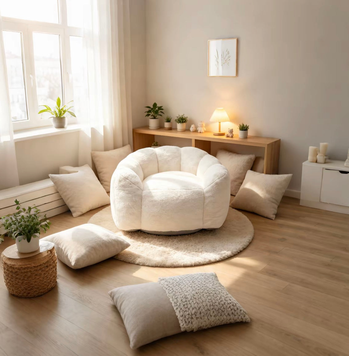 Large Single Petal Cloud Comfortable Lazy Sofa Chair