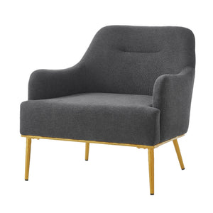 Modern Elegance Accent Chair with Curved Backrest