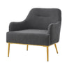 Modern Elegance Accent Chair with Curved Backrest