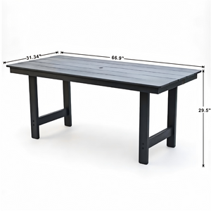 HDPE outdoor patio dining set, one table and four chairs. The outdoor dining furniture has sunshade holes and is suitable. It is suitable for lawns, gardens, backyards, and pool sides.Grey,Waterproof