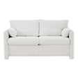 Modern-Loveseat-Sofa-2-Seater-Plush-Chenille-Fabric,-Ivory-White-Sofas-&-Sectionals