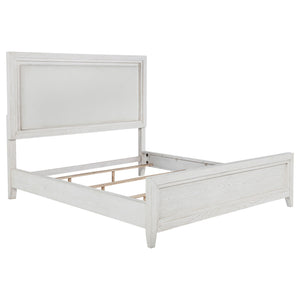 Marielle 4-piece Eastern King Bedroom Set Distressed White