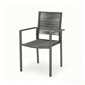 7-Piece Aluminum & Woven Rope Outdoor Patio Dining Set
