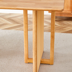 Dining Table With Imitation Rattan Design For Dining Room