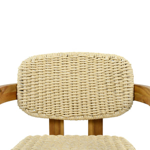 Outdoor Woven Rattan Chair Set - Two Accent Chairs