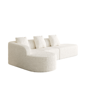 111.8-Inch L-Shaped Curved Modular Sofa