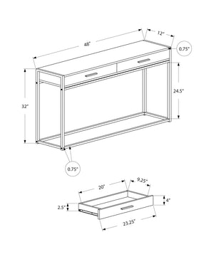 Accent Console Table for Entryway with Storage Drawers – Contemporary & Modern