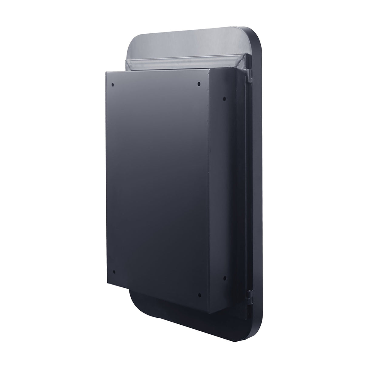 20x30 Inch Recessed Black Metal Framed Medicine Cabinet
