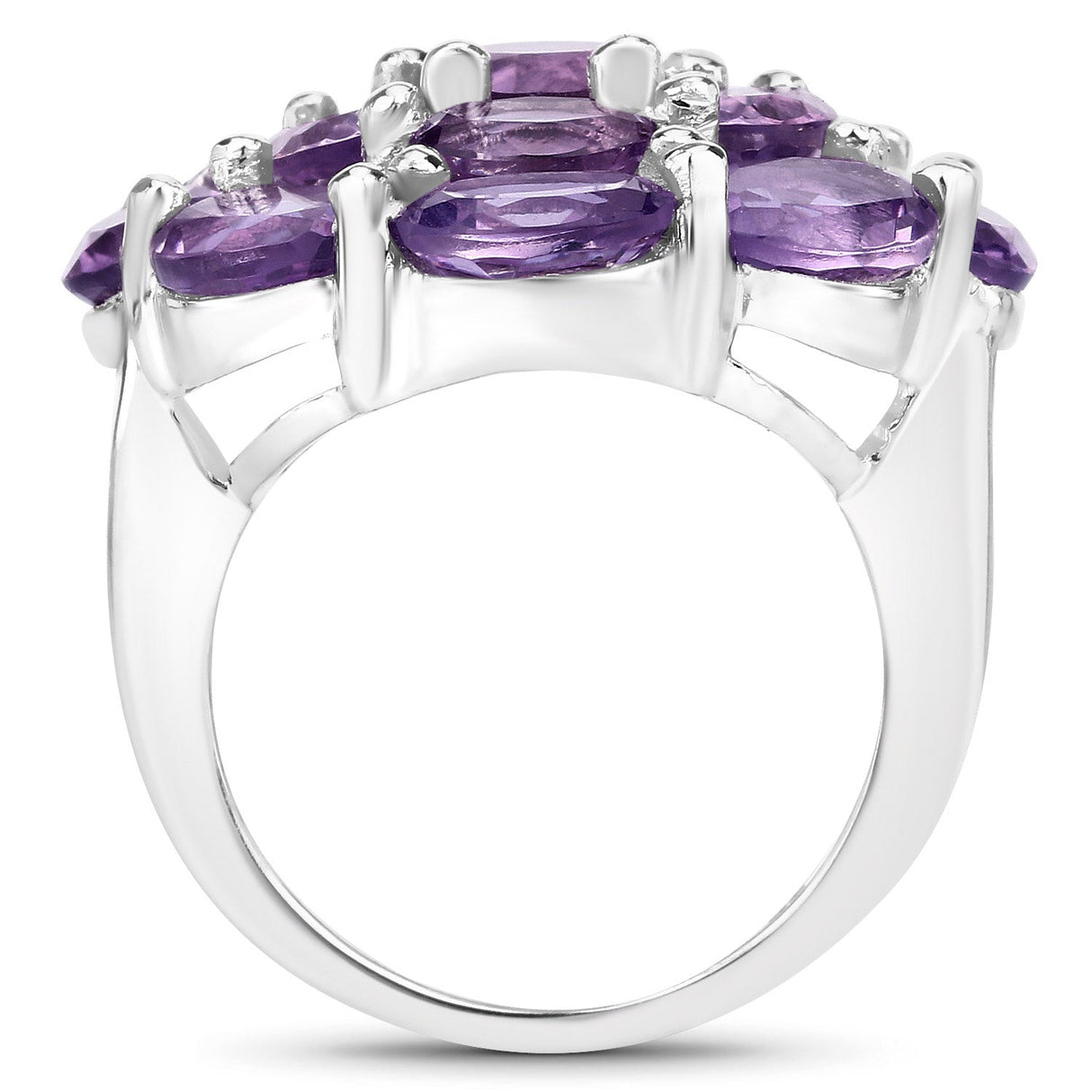 9.28 Carat Genuine Amethyst .925 Sterling Silver Ring