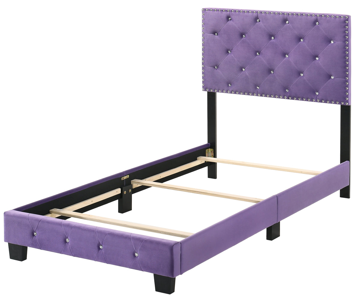 Glory furniture suffolk g1402-tb-up twin bed , purple