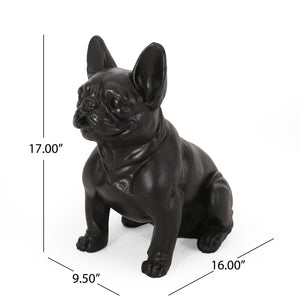 Outdoor French Bulldog Garden Sculpture