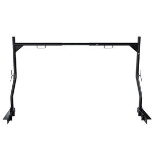 Heavy Duty Universal Truck Bed Ladder Rack, No-Drill Installation, Adjustable - Black