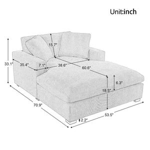 Oversized Chaise Lounge Chair Classic Design