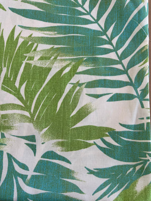 6 Pack Outdoor Pillow Covers - Aqua Tropical Palm