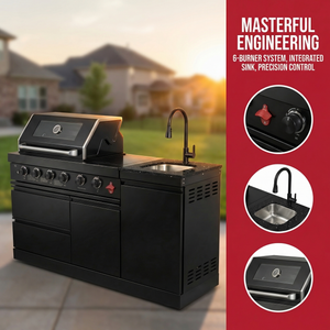 65.4-Inch Deluxe Stainless Steel Propane Gas Outdoor Kitchen Grill