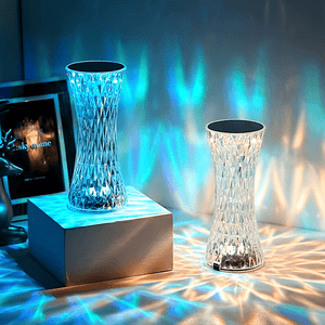 Touch Control Crystal Lamp – Rechargeable LED Night Light for Bedroom or Gifts