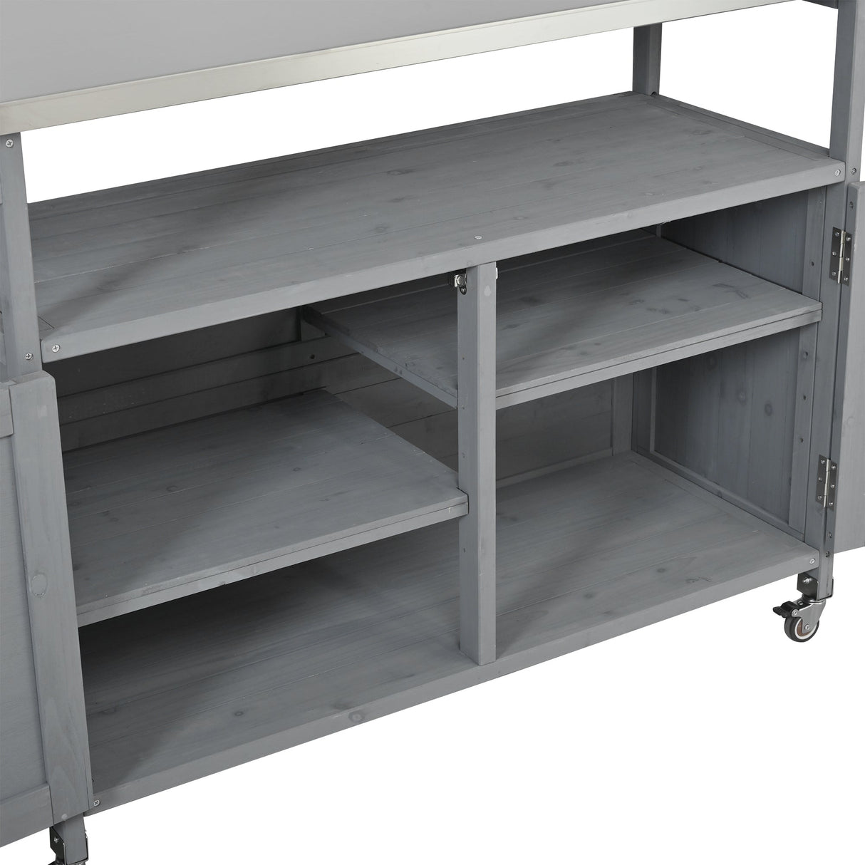 Foldable Outdoor Kitchen Island Patio Mobile Kitchen Cart