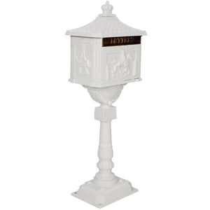 Cast Aluminum Mailbox with Durable Construction – Dark Brown, Black, or White