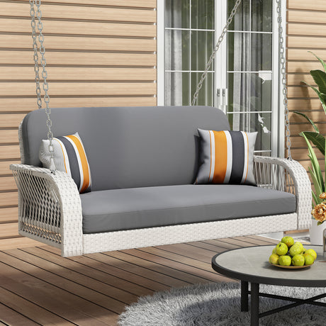 The-Handwoven-Rattan-Porch-Swing-of-Refined-Leisure-Outdoor-Seating