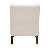 Button-Tufted Upholstered High Back Accent Chair