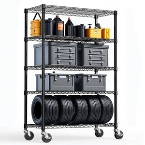 5-Shelf Storage Shelves - Heavy Duty Metal Shelving Unit