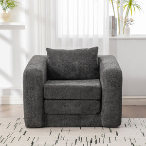 40" Foldable Single Sofa Bed with Armrest & Backrest